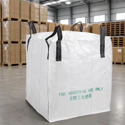 Durable Breathable PP Woven Flat Bottom Jumbo Bags 1000kg